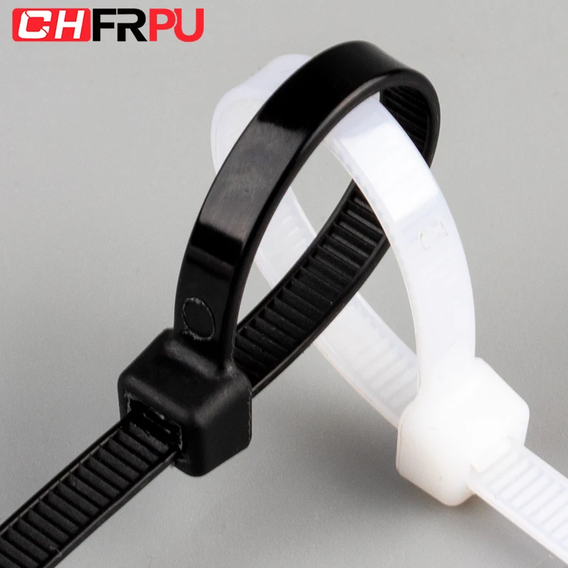 

Self-theft Nylon Wire Organizer and Cables 100pcs Plastics Cable Zip Ties Strong Plastic Fixations Load Fastening Straps