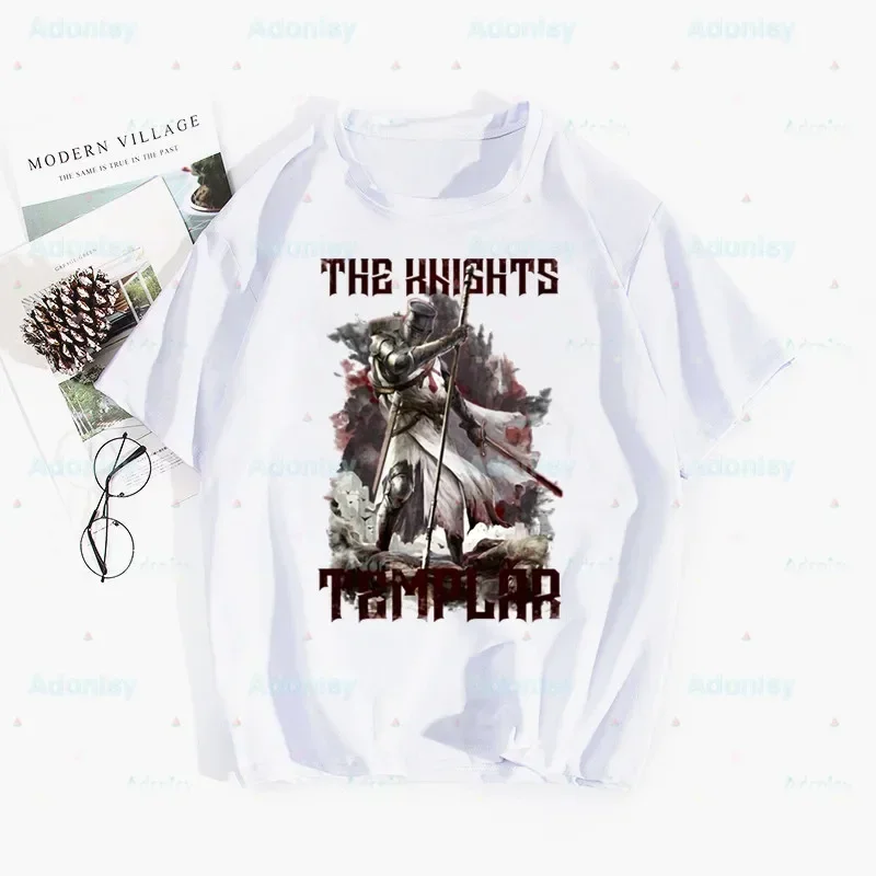 Medieval Knights Templar Woman Print Harajuku Summer Tshirts Casual Round Neck Short Slee Top Tee Shirt,Drop Ship