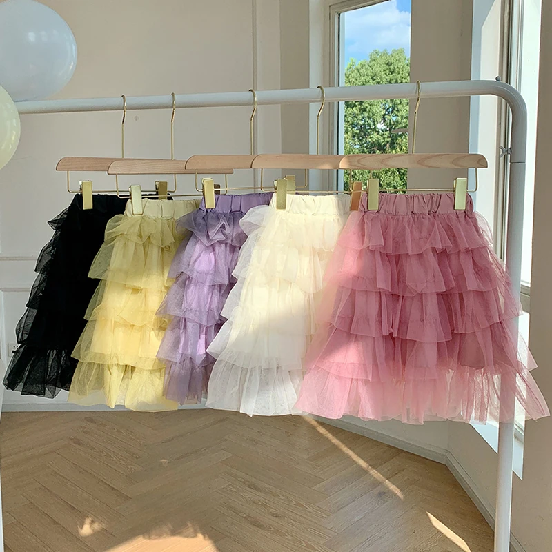 1-7Yrs Girls Tulle Skirt Baby Girl Clothes Tutu Pettiskirt Skirt Fashion Girl Clothes Princess Skirts Skirt Girls Clothing