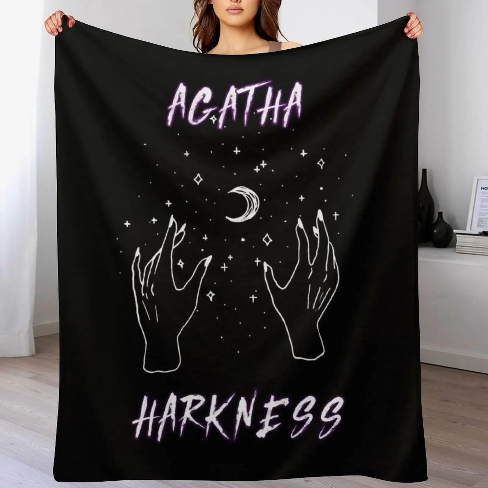 

agatha all along- agatha harkness- purple witch HOODIE Throw Blanket Soft Comfort Blanket for Reading Watching TV