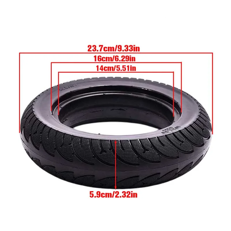10x2.50 solid scooter tire, wear-resistant non pneumatic tire, used for replacing 6.5-inch electric scooter components