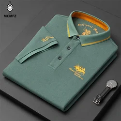 Men's Embroidered Casual Fashion Short Sleeved POLO Shirt Summer Comfortable Top