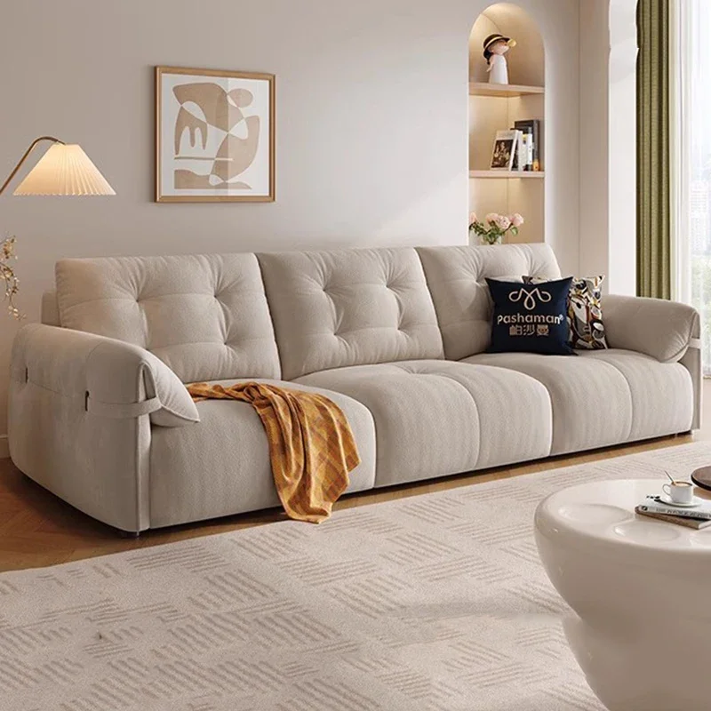 

Comfortable White Living Room Sofas Couch Large Emulsion Leather Recliner Cloud Living Room Sofas Muebles Postmodern Furniture