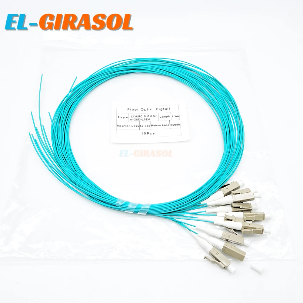 

50Pcs/Lot LC UPC Multimode OM3 50/125 Fiber Optic Pigtail Special Free Shipping