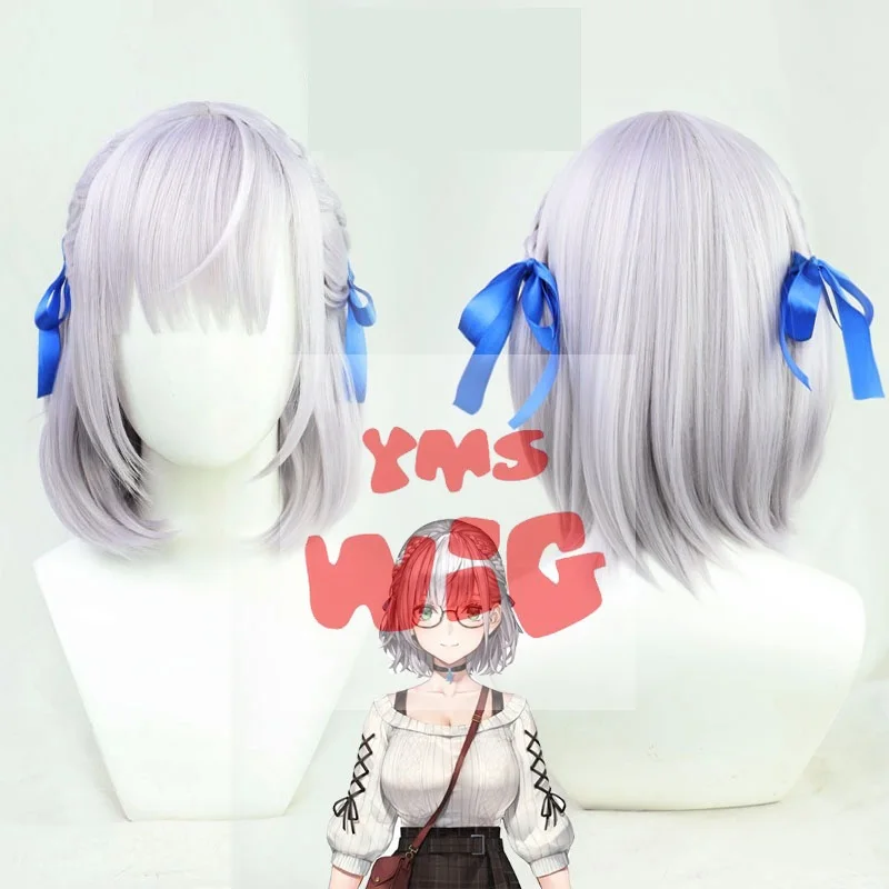 Perruque de Cosplay de VTuber Shirogane Noel, Cheveux Hololive Nette Youtuber, 4 Types, Degré de Chaleur, pour Fille