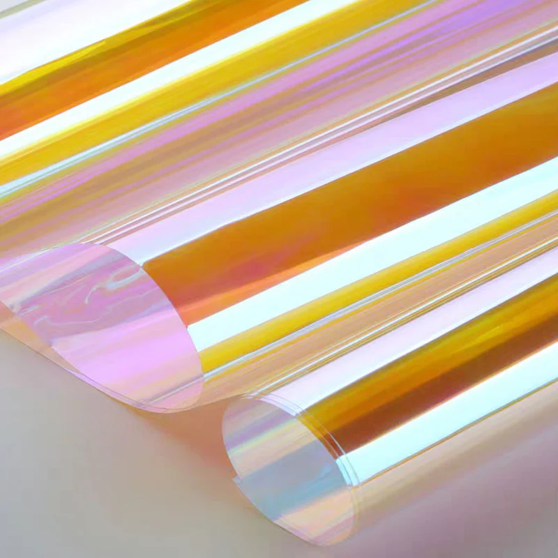 Glass Sticker Sun Shade Film Dichroic Building Stained Tint Glass Blaze Finish Window Decorative Film