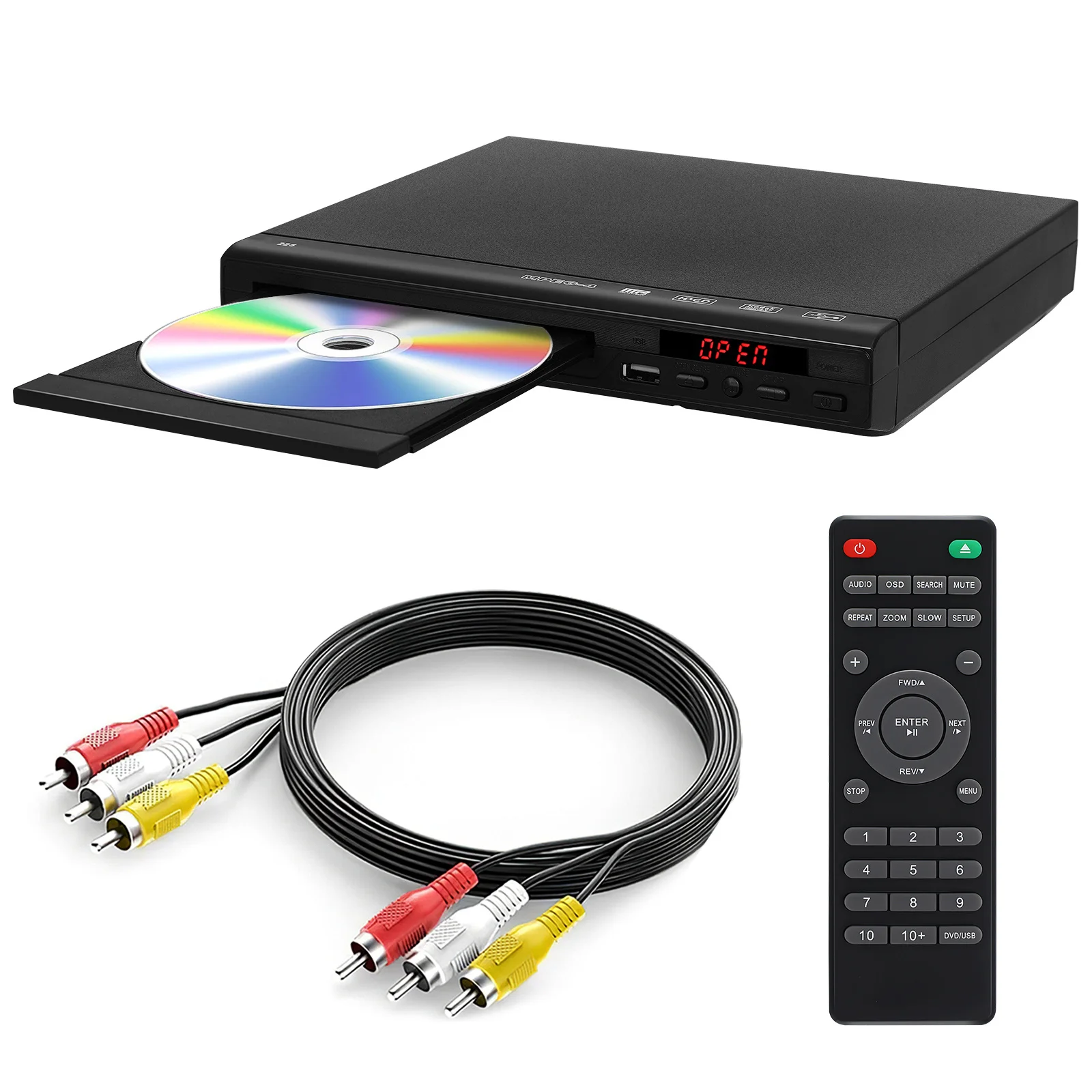 

High-Resolution Home Dvd Player Compact Portable Disc Player for Stereo System Vcd Dvd Compatible Userfriendly Operation