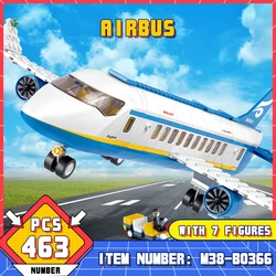 City Airport Airbus Aircraft Cargo Airplane Rescue Aircraft Designer Technical Model Building Blocks/Educational Toys For Boys