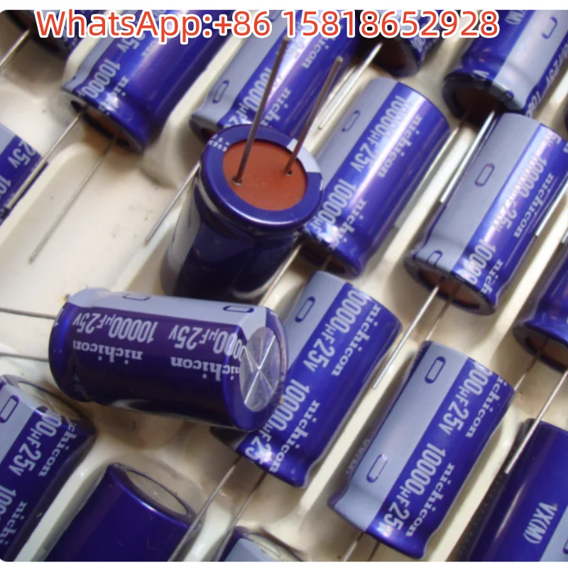 2pcs 25V 10000UF Nichicon VX series audio tube filament filter capacitors with bakelite base