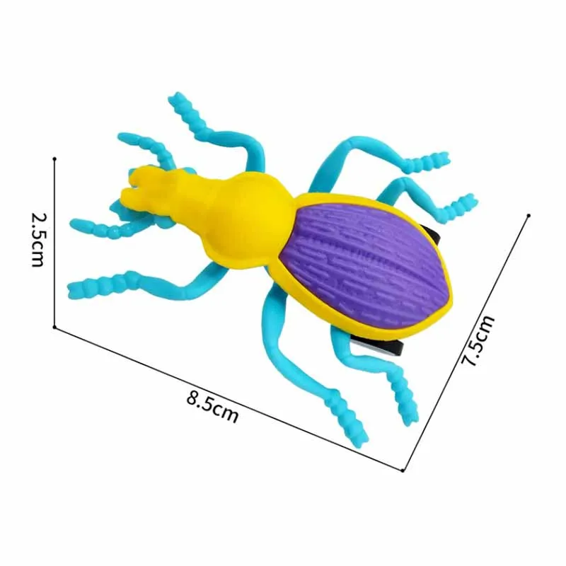 어린이 시뮬레이션 작은 곤충 자동차 모델 장난감, 창의적이고 재미있는 딱정벌레 풀백 자동차 장난감, 소년 곤충 차량 장난감 선물, 5 개