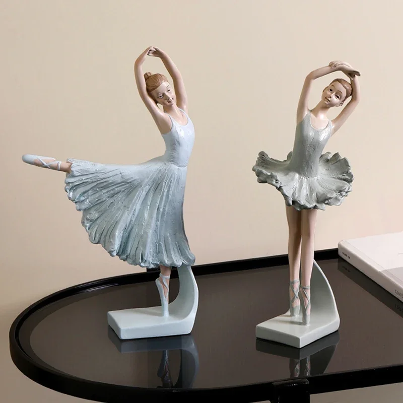 Ballet Resin Figurines Crafts Room Bookcase Office Dance Furnishings Interior Decoration Birthday