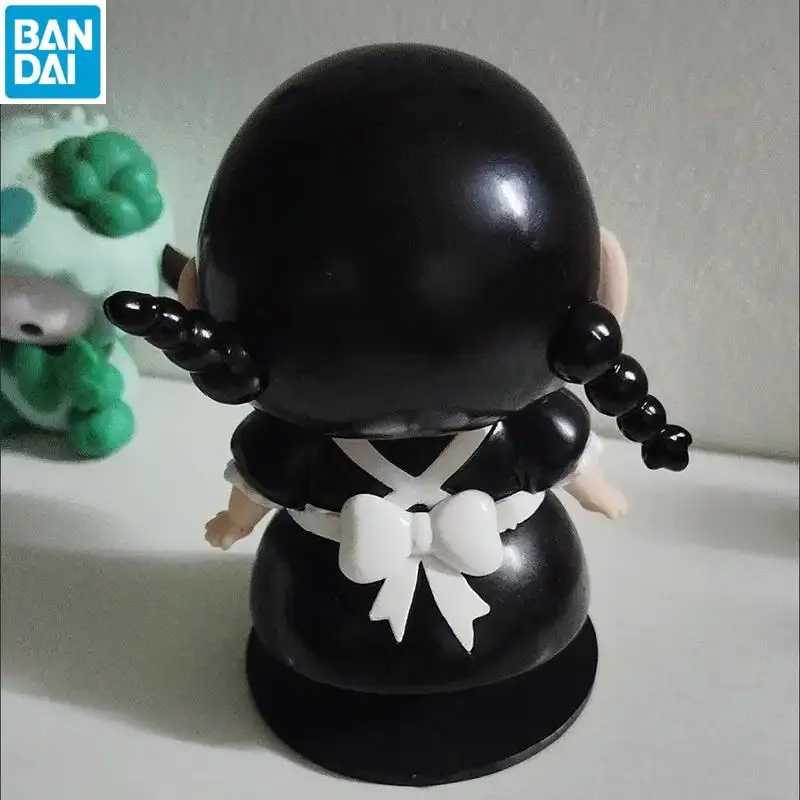 2024 New Crayon Shin-Chan Kawaii Anime with Base Handmade Cute Cartoon Maid Clothing Series Desktop Decoration Gifts for Girls