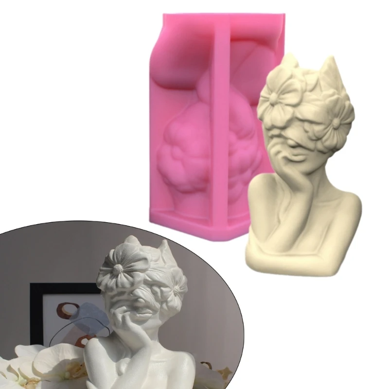 

Flowerpot Silicone Molds Girl Shaped Pen Holder Epoxy Resin Molds Unique Vase Mould Planter Decoration for Enthusiasts