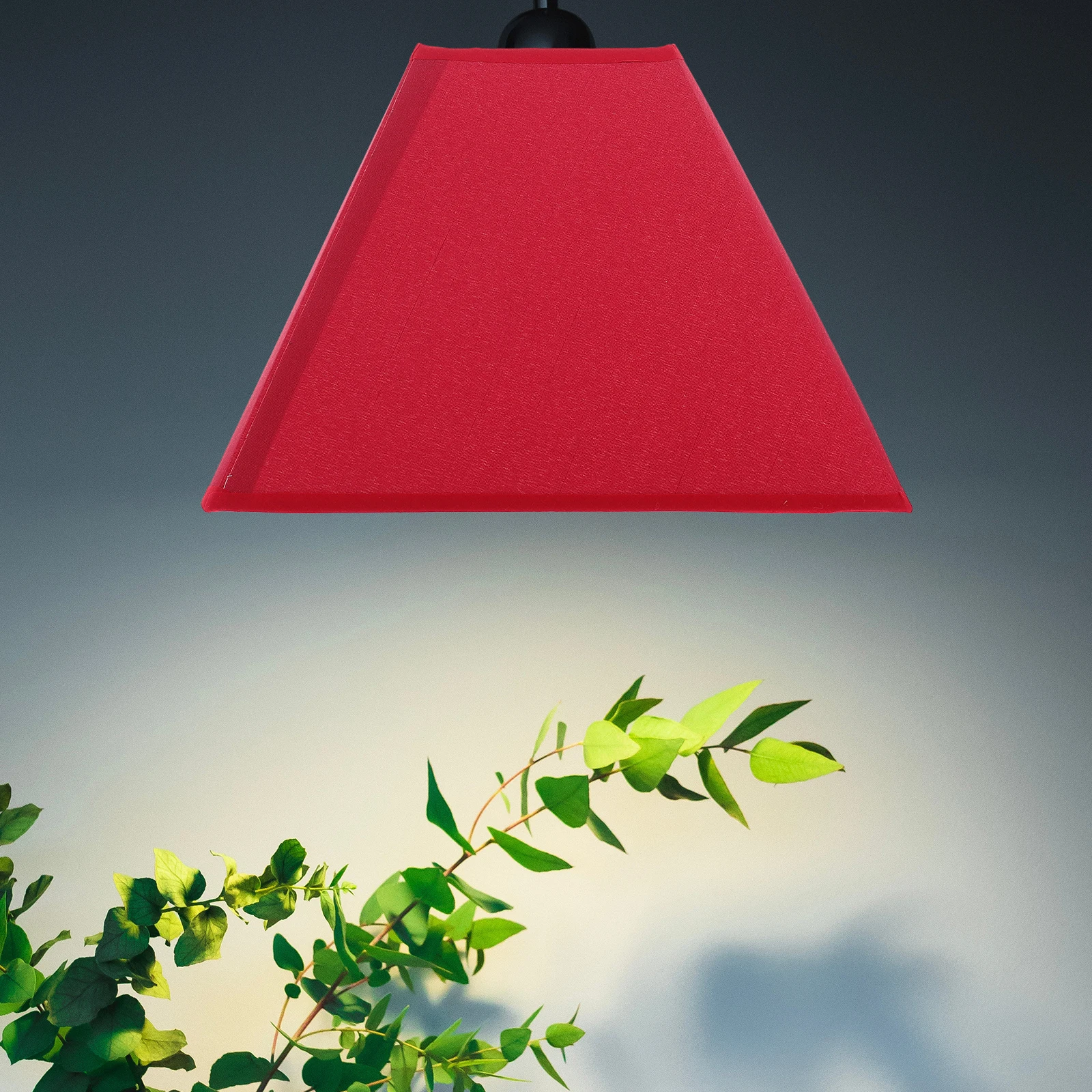 

Red Cloth Lampshade for Desktop Lamps Dust Protector Light Diffuser Fabric Shade Warm Atmosphere Lasting Decorative