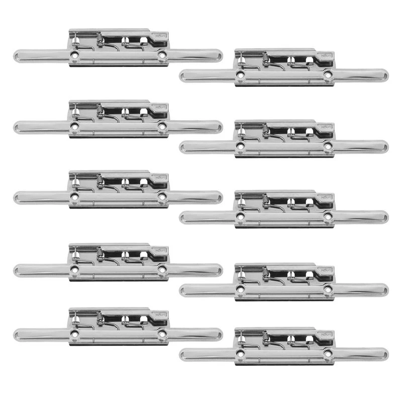 T19C Lever Clamps With Rivets 10-Pack 8-Inch Nickel-Plated Steel Heavy Duty Hardware Clips For DIY Writing Boards Clipboard