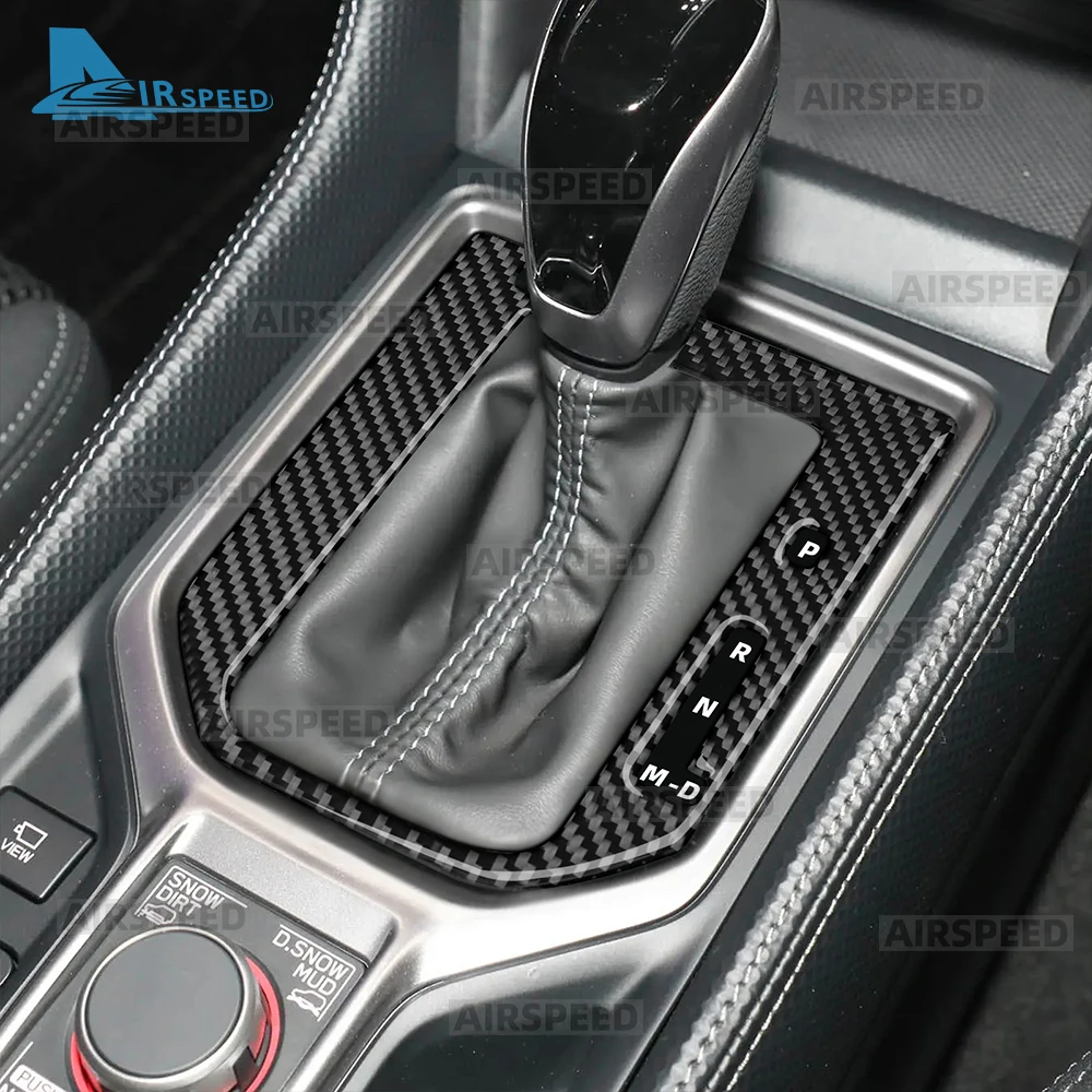 For Subaru Forester 2019 2020 2021 2022 2023 2024 Real Soft Carbon Fiber Sticker LHD RHD Car Automotive Gear Shift Panel Frame view 4