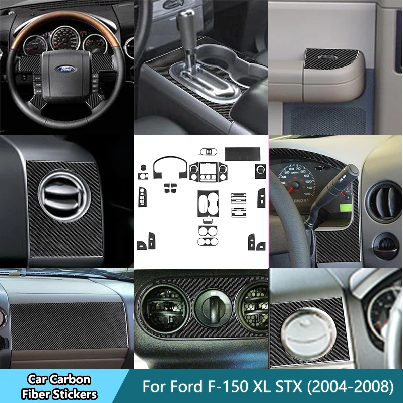 

Car Interior Decoration Carbon Fiber Sticker For Ford F-150 XL STX 2004 2005 2006 2007 2008 Styling Accessories