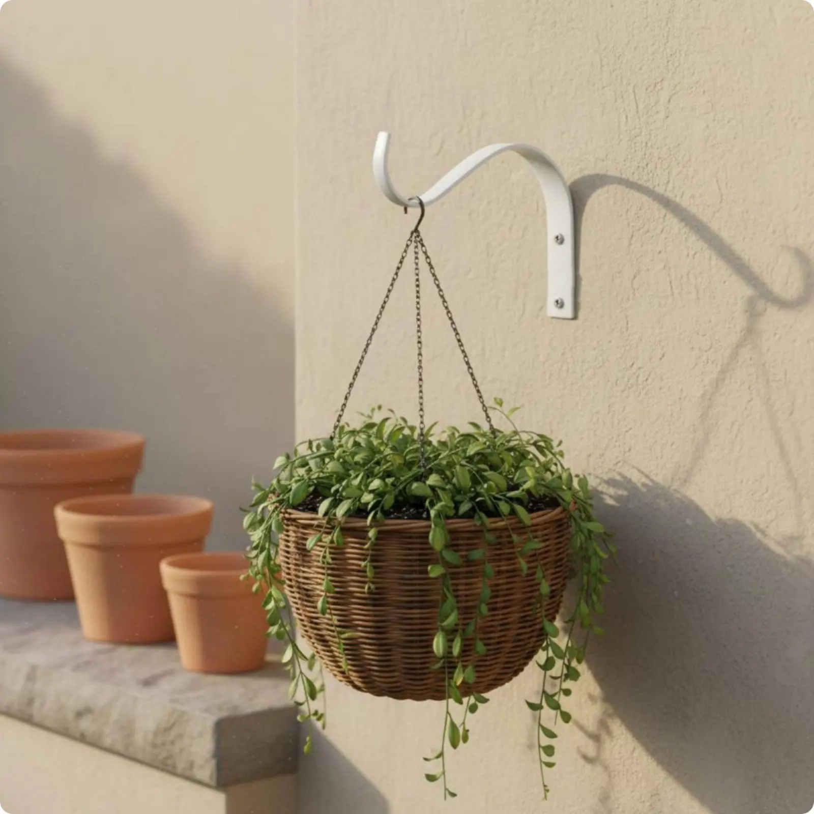 4 Pieces Wall Mounted Plant Bracket Heavy Duty Wall Mounted Planter Hook Wind Chime Hook High Load Capacity Bird Feeder Hanger