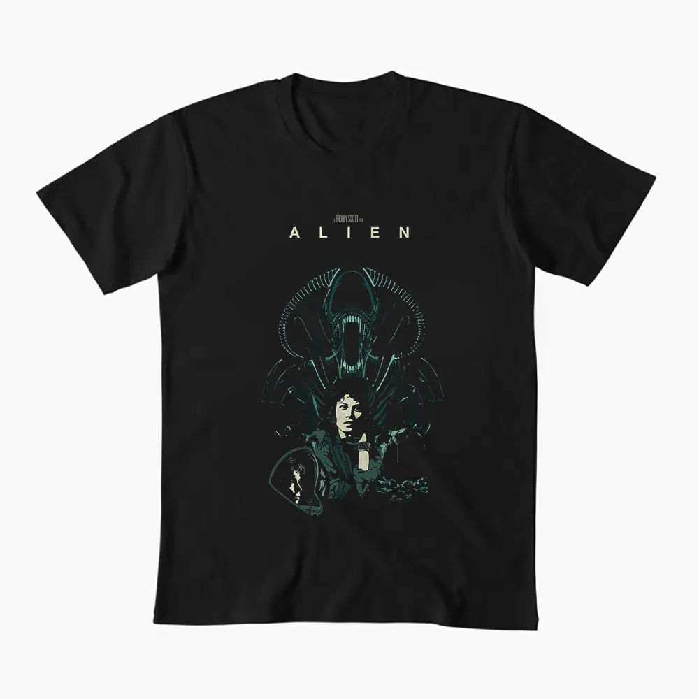 

Fear is closer than you think Retro Ellen Ripley Sci-Fi Alien Gift T-Shirt Weyland LV-426 Horror movie Xenomorph Graphic clothes