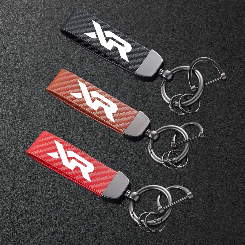 

For HONDA XR650R 2000 XR250R XR400R Accessories High-Grade Carbon Fiber Patterned Motorcycle Keychain Metal Keyring