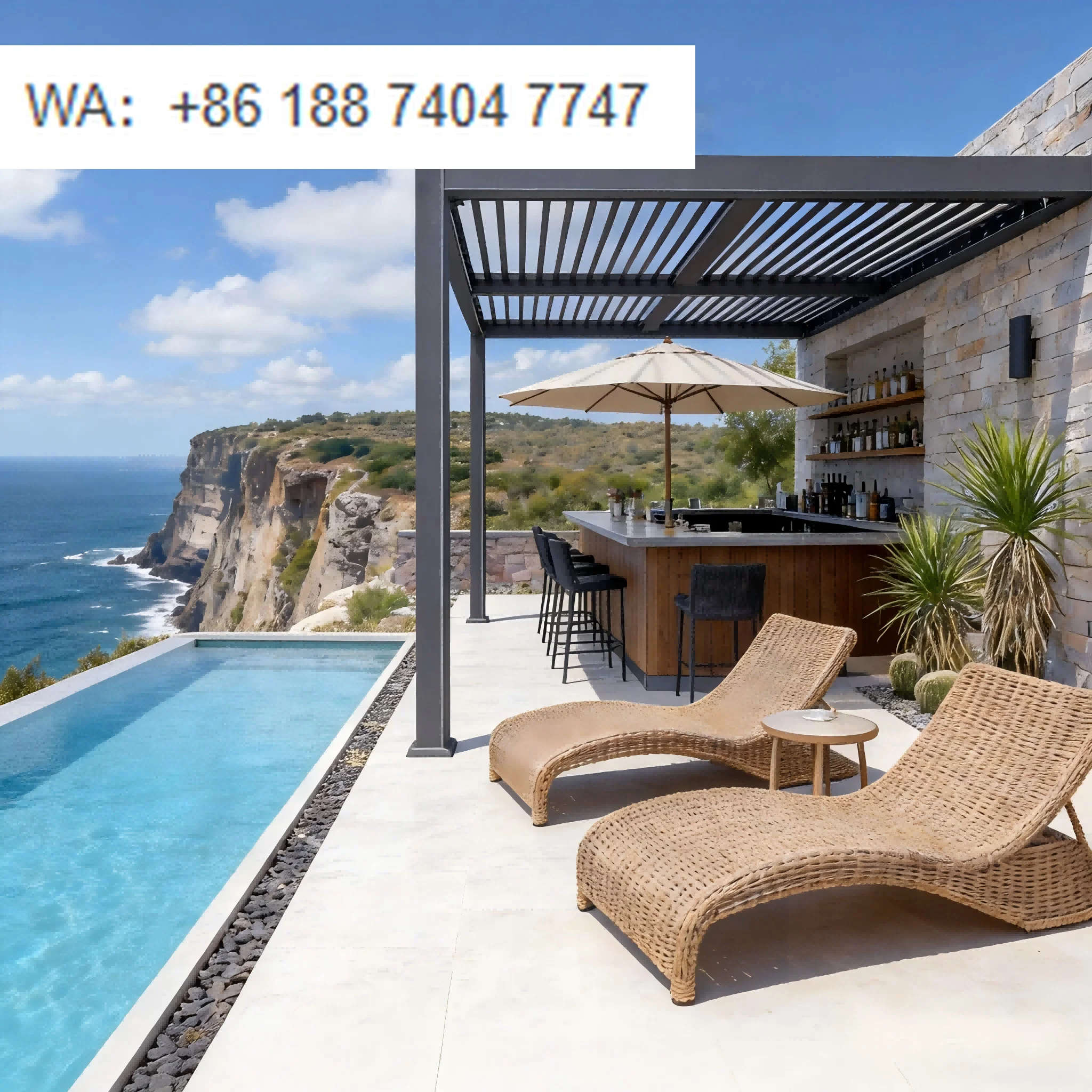 

DIY Modern Pergola Motorized Louver Fancy Retractable Louvered Roof Bioclimatic Pergola Pergola Addossata