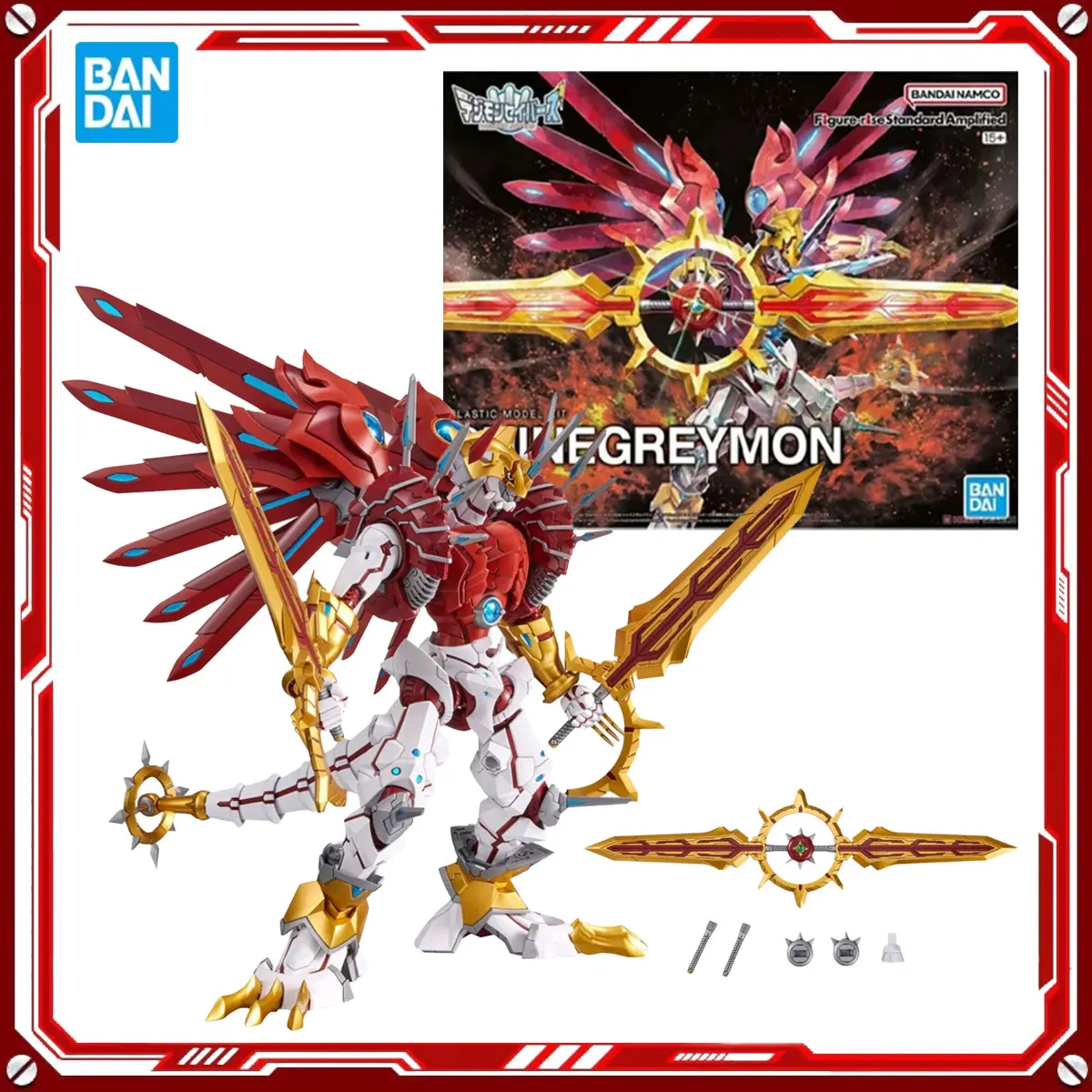 

Bandai натуральная аниме-модель Digimon, наборы блестящих игрушек Greymon, FRS, экшн-фигурка, сборная модель, подарок для детей, школьный рождественский подарок