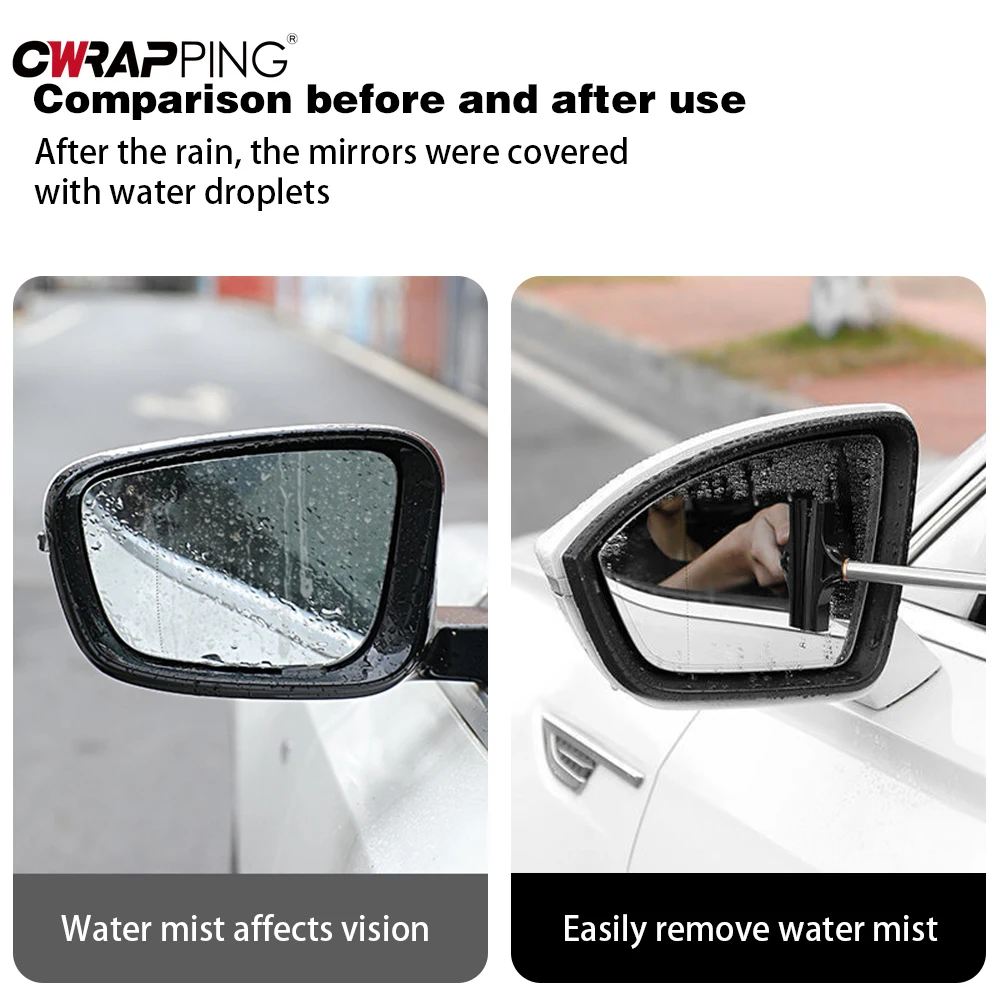 Car Windshield Wiper Automobile Rearview Mirror Wiper Telescopic Car Wash Supplies Handy Window Washer Scraper Cars Accessories