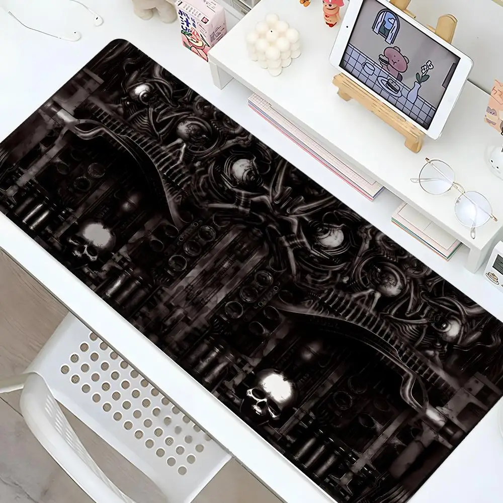 Pastel Goth Desk Mat Skull Mouse Pad Gaming Locking Edge Big Computer Gamer Gamer Large Rubber Art Mousepad Laptop Desk Mat