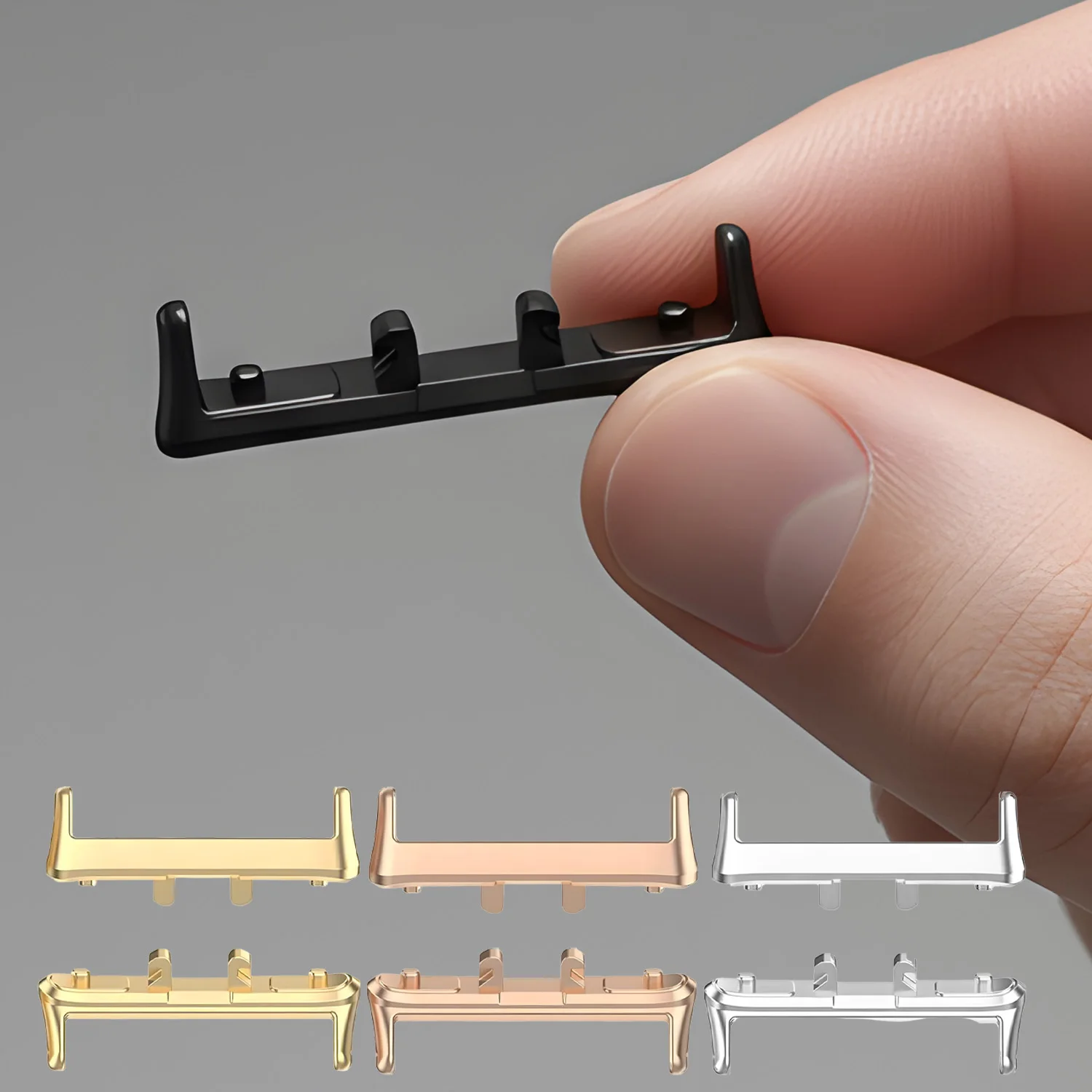 삼성 갤럭시 핏 3 시계 밴드용 20mm 스테인리스 스틸 메탈 커넥터 퀵 릴리즈 어댑터 클라스프