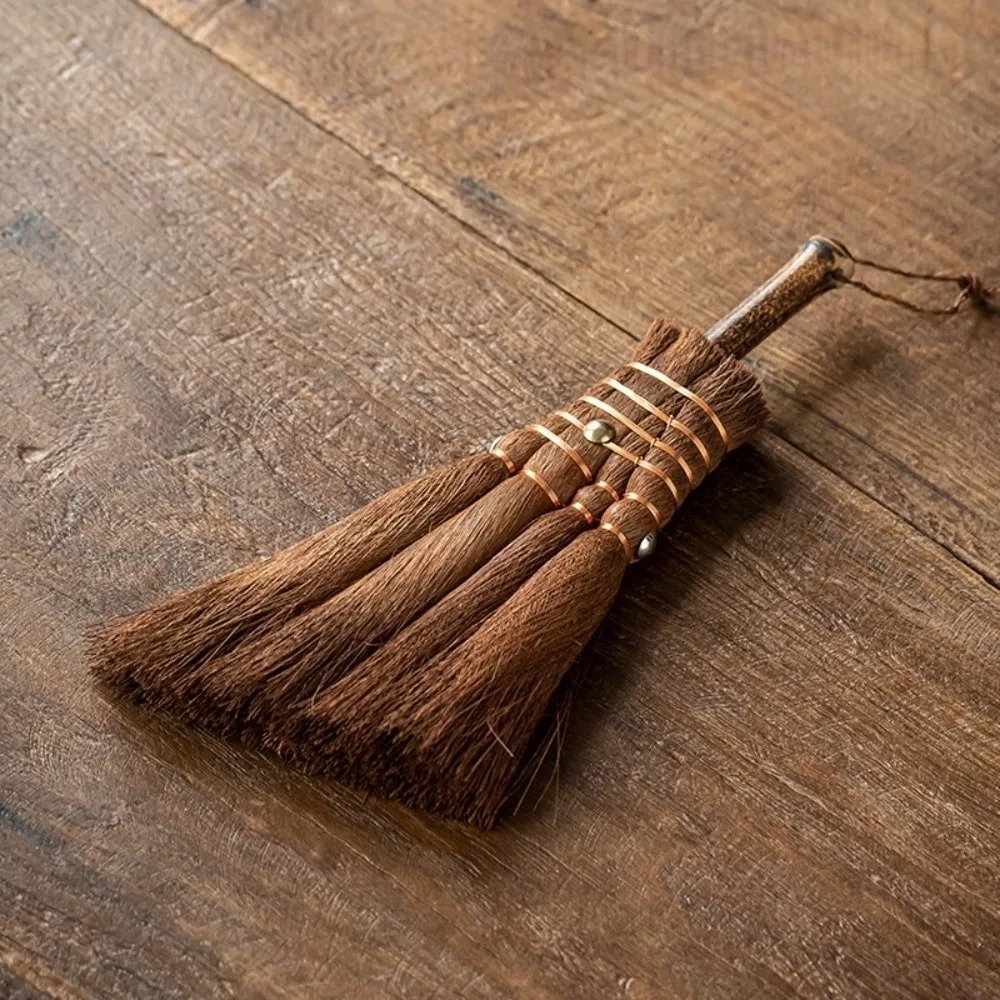 Eco-friendly Traditional Tea Cleaning Brush Natural Vintage Tea Ware Scrubber Portable Asian Style Mini Whisk Broom Pot Cleaning