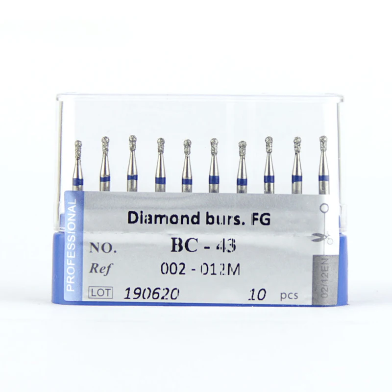 

Dental Diamond Burs 002-018M Round with Collar/ ROund with long Neck Shape Burs BR-L Series Dentistry Grinding Drills Tools