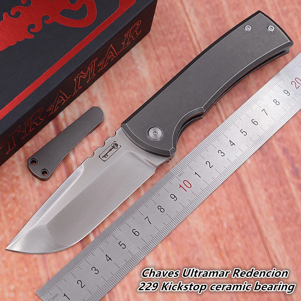 

JUFULE 2023 Chaves Ultramar Redencion Ceramic Bearing Titanium Mark M390 Survival EDC Tool Camping Hunting Outdoor Folding Knife