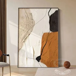 Nordic Modern Abstract Color Matching Thick Oil Handmade Oil Painting  For Home Decoration Bedroom Dining Room Living Room Mural