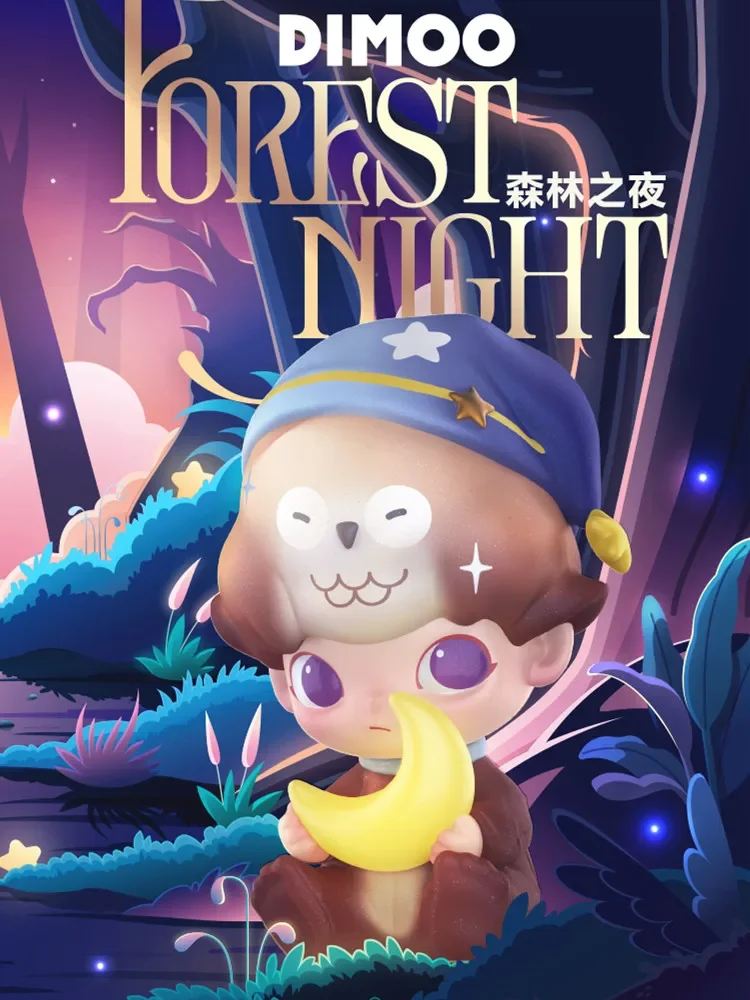 

Dimoo Forest Night Series Blind Box Toys Kawaii Anime Action Figure Caixa Caja Surprise Mystery Box Dolls Girls Gift