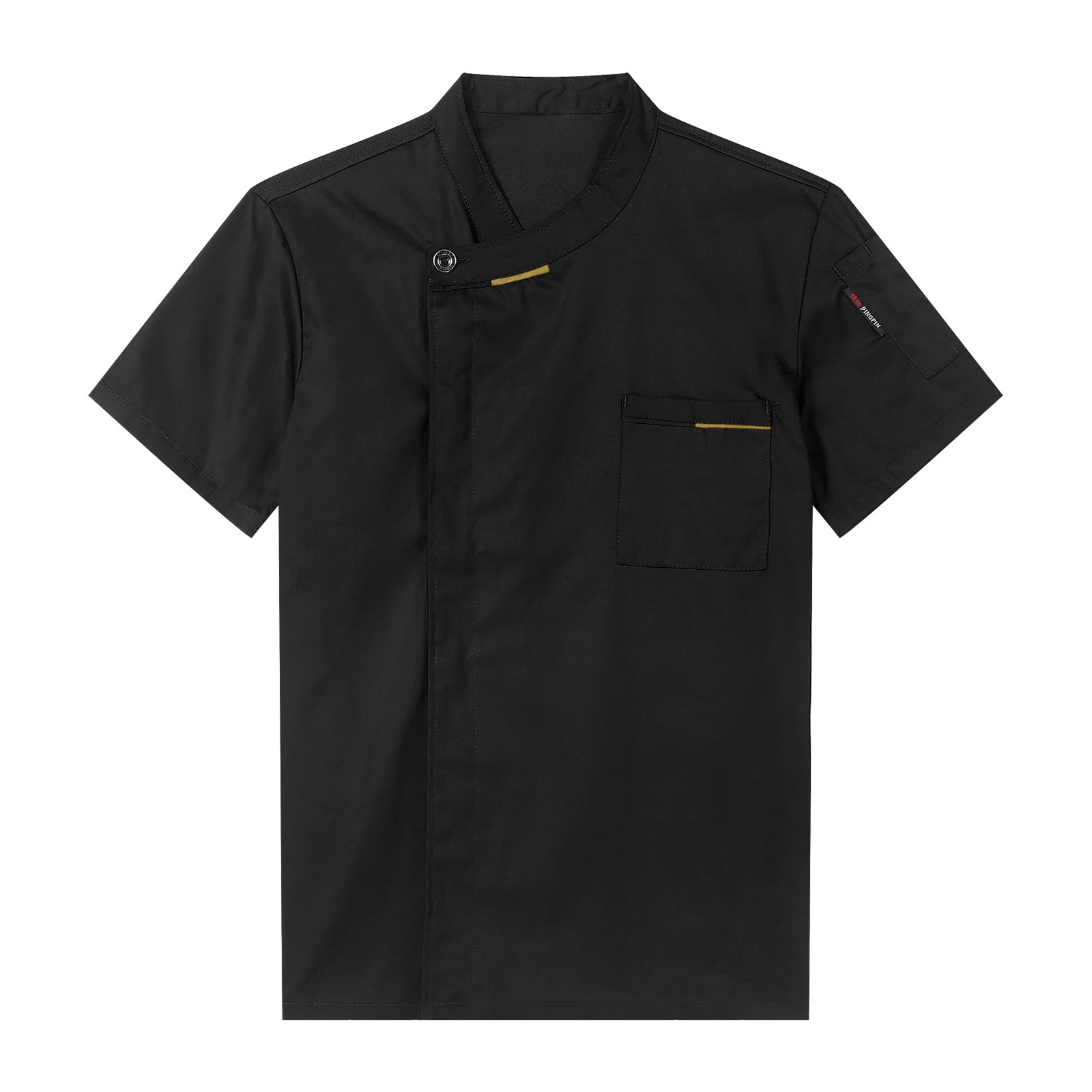 Männer Frauen Koch Uniform Koch jacke Kreuz kragen Food Service Mantel Küche Restaurant Hotel Kantine Café Bäckerei Kostüm