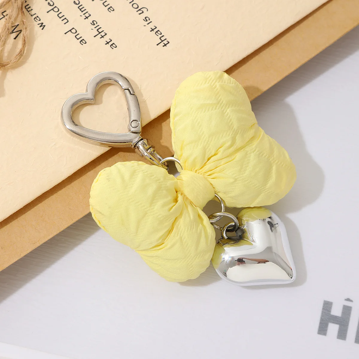 Wholesale 10pcs/set 3D Bowknot Keychain Fashion Simple Bow Keyring Bag Pendant Handbag Hanging Decoration Girls Gifts