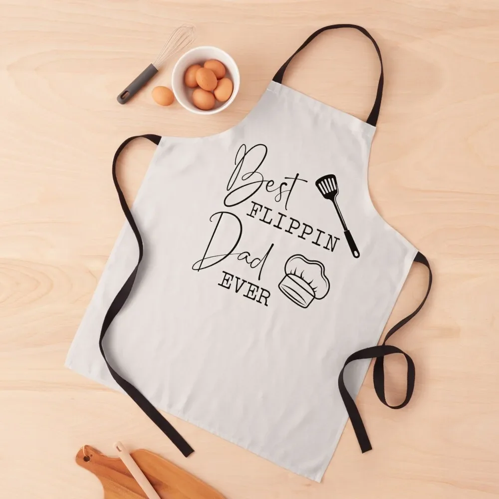 

Best flippin dad ever Apron professional hairdressing with personal logo Waterproof For Girl Apron