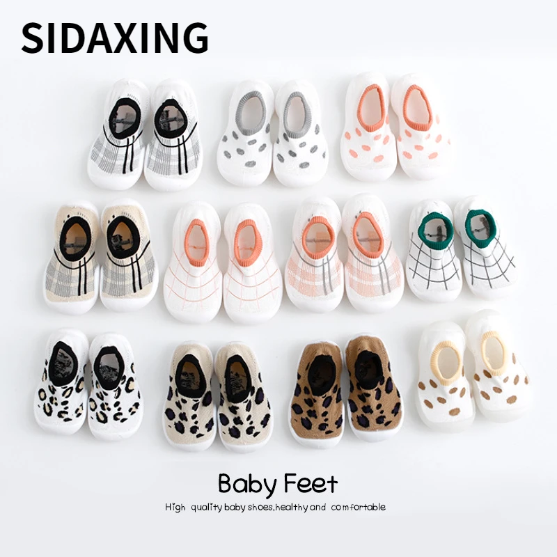 

SIDAXING Baby Socks with Rubber Soles Cartoon Baby Shoes Infant Sock Baby Steps Anti-slip Leather Kids Floor Socks Baby Slippers