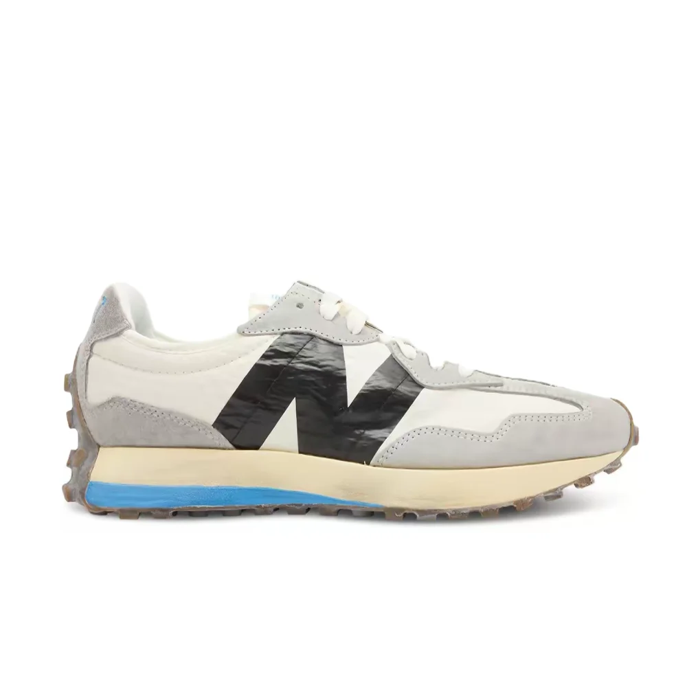 New Balance NB327 Unisex Low-Top Urban Commuter Runners – Gray/White, Two-Tone Lightweight Fabric & Casual MS327RG