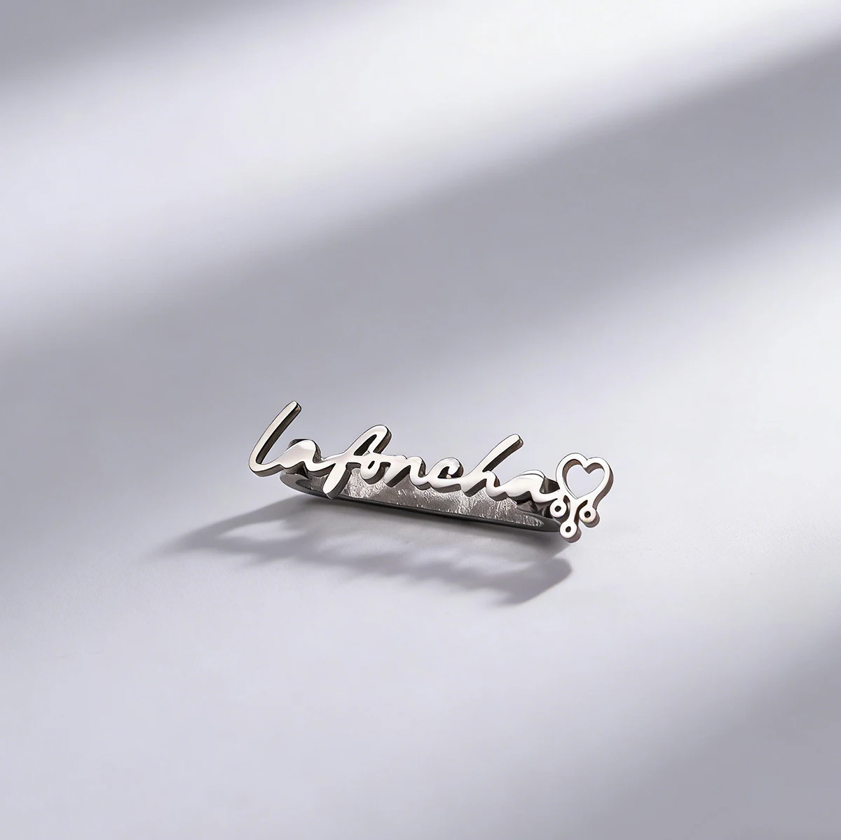 Chandler Custom Name Heart Bubble Cursive Script Watch Band Charms, Stainless Steel Studs, 20mm/22mm Decorative Accessories