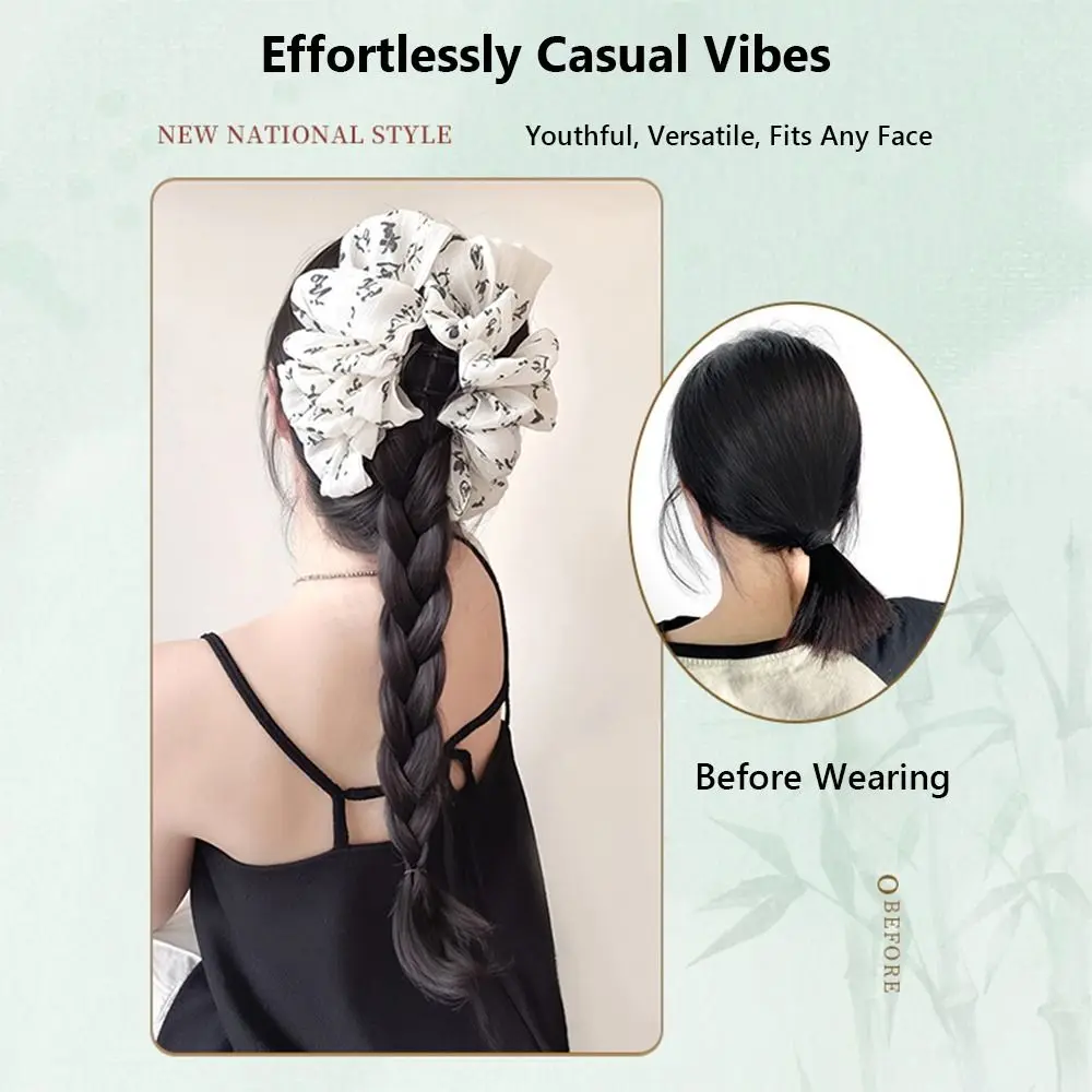 

с зажимом для когтей, коса для хвоста, парик, стиль чернил, новые китайские когти для волос, традиционный цельный зажим для волос, коса для хвоста для женщин