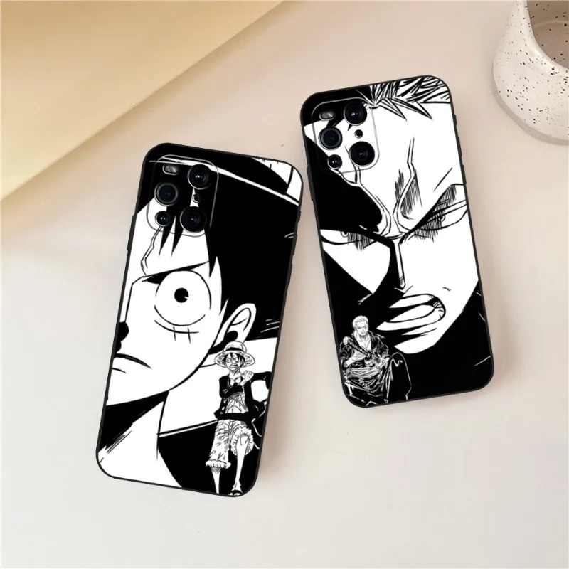 O-One P-Piece чехол для телефона 2023 Hot For OPPO Find X3Pro X5Pro X3Neo RENO6 7 ProPlus A16 A54 A57 K9 A74 A93 A94 Black Cover