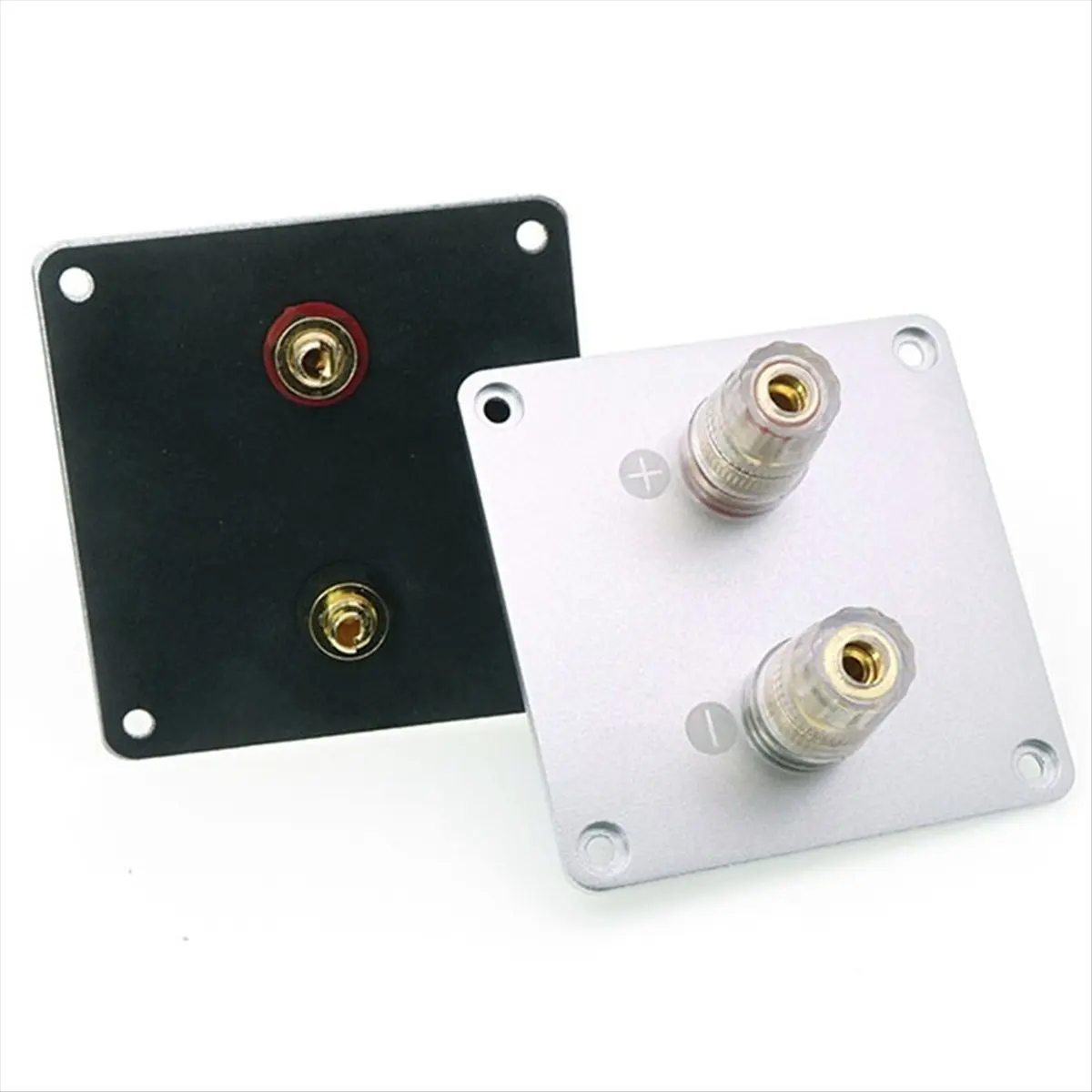 Top Sale 2-Bit Audio Speaker Terminal Square Copper Binding Post Loudspeaker Box Wiring Terminal Board 80x80mm Accessories