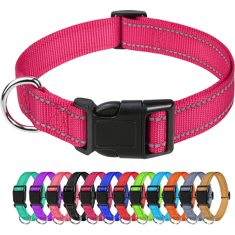 Reflective Nylon Dog Collar For Small Medium And Large Dogs_voghion.com