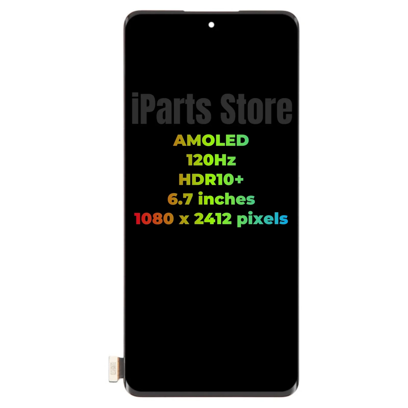 iParts Replacement New Display For Oppo Reno11 Pro 5G CPH2607 120Hz AMOLED Touch Screen Digitizer Assembly Black Repair Parts