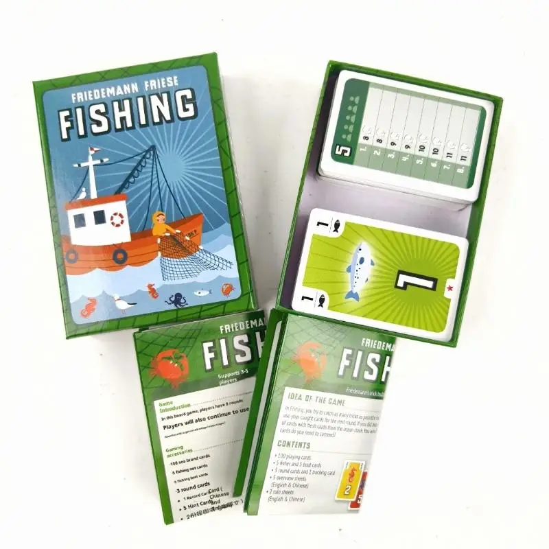 

1 Set Friends Entertainment Cards Game Fishing New Board Game For 3-5 Players 40-60min Family/Party Funny Table Games