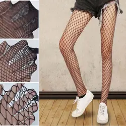 Sexy Mesh Women Tights Hollow Out Tights High Stockings Temptation Black Fashion Long Socks Club Fishnet Pantyhose