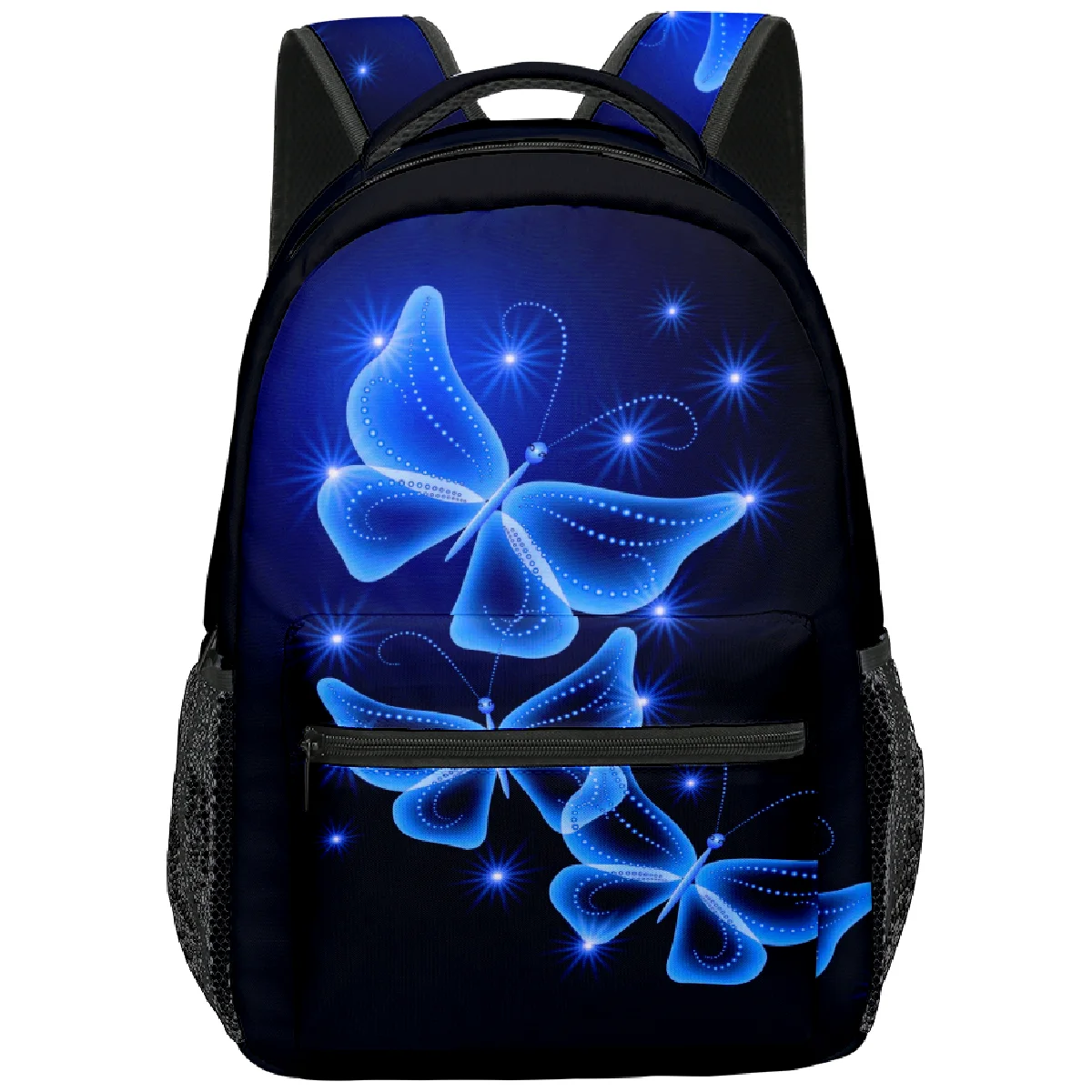 อินเทรนด์ยอดนิยมตลกผีเสื้อนักเรียน Bookbag กระเป๋าเป้สะพายหลัง 3D พิมพ์ Oxford กันน้ําชาย/หญิงกระเป๋าเป้สะพายหลัง