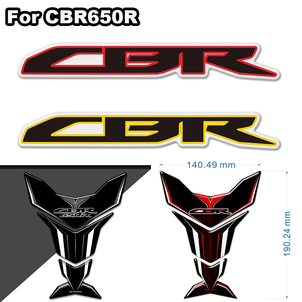 

For Honda CBR 650 R 650R CBR650R HRC Fireblade Motorcycle Tank pad stickers protection decals emblem Fish bone