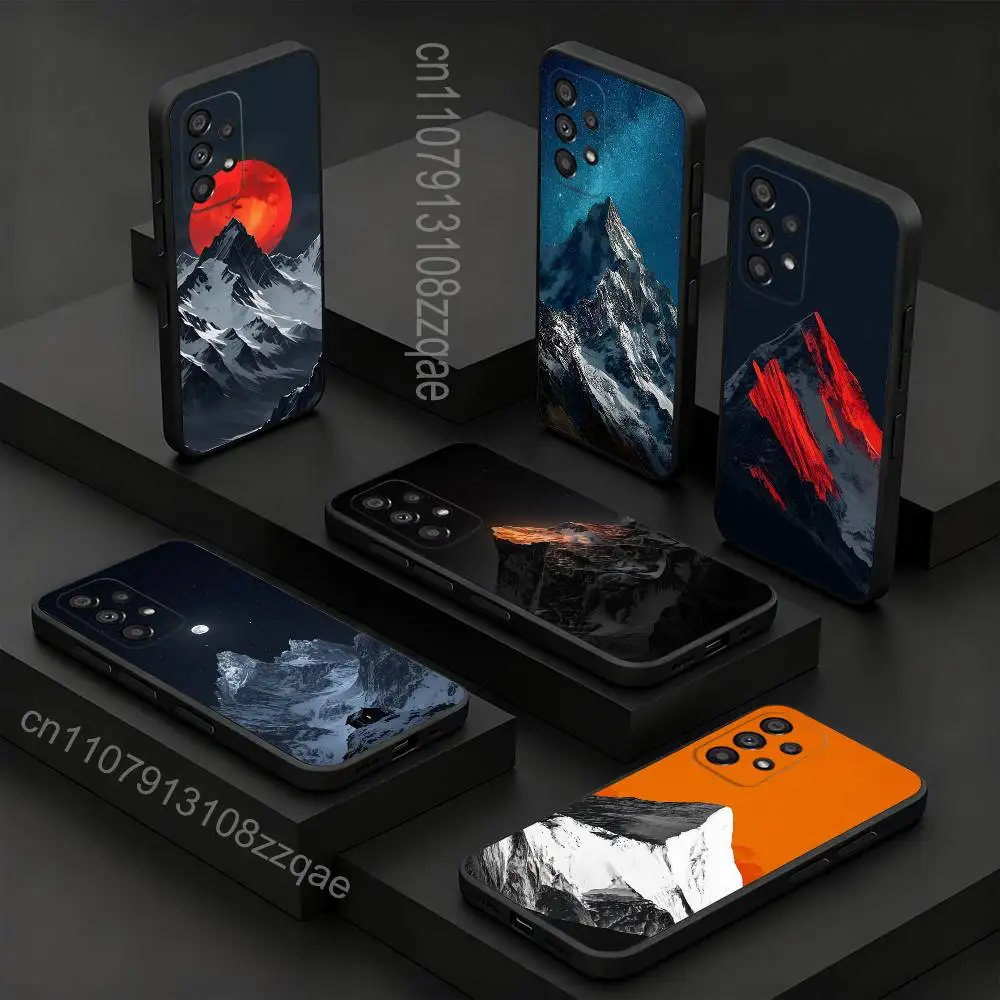 

Snow Mountain Scenery Design Phone Case For Samsung S 9,10,21,30,22,23,24,25,26,Ultra,Plus,Lite,FE,4,5G Black Soft Case